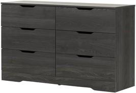 6-Drawer Double Dresser With Gray Oak Finish From South Shore. - £199.26 GBP