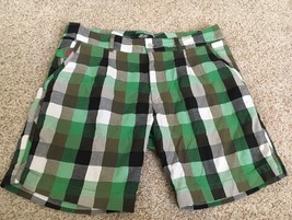 Diesel Industry 55 Dsl Mens Size 33 Green Black Plaid Shorts. Made In Italy. - £20.74 GBP