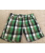 DIESEL INDUSTRY 55 DSL Mens Size 33 Green Black Plaid Shorts. Made in It... - $25.99