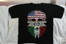 American Grown With Mexican Roots Mexico Patriotic Spanish T-SHIRT Shirt - £9.14 GBP
