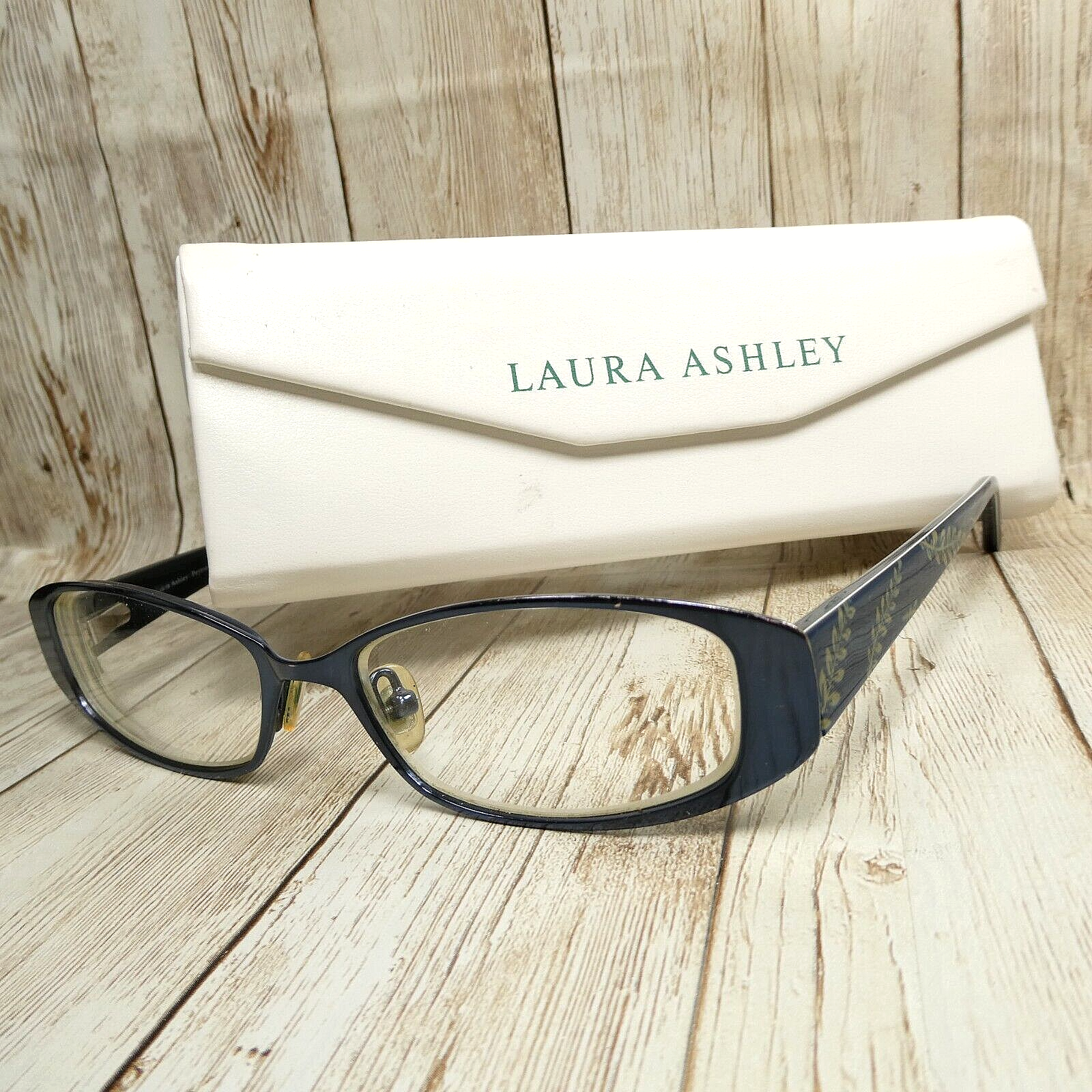 Laura Ashley Blue Metal Eyeglasses FRAMES w/ Case - Peyton 50-16-130 - $23.24