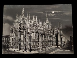 Milan Duomo Italy Vintage Postcard Posted Professor Stamp Castle Hallowe... - $14.78