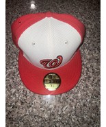 Washington Nationals Hat Fitted Size 7 1/2 Red White New MLB Baseball Cap - €31,00 EUR Washington Nationals Hat Fitted Size 7 1/2 Red White New MLB Baseball Cap - €31,00 EUR