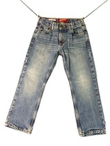 Arizona Jean Boys Size 8 Husky Original Fit Straight Leg Jeans Blue Denim - $12.86