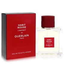 Habit Rouge L&#39;instinct by Guerlain Eau De Toilette Intense Spray 1.6 oz ... - £52.86 GBP