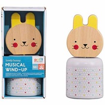 Petit Collage Baby Wooden Wind-Up Musical Toy Bunny – Cute Animal Toy for Ages - £23.64 GBP