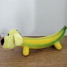 Multipet Stuffed Durable Latex Plush Loofa Dog Toy Banana Shape Squishy 10&quot; - $10.46
