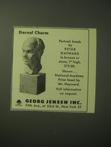 1948 Georg Jensen Portrait Heads by Peter Hayward Advertisement - Eternal Charm - £13.89 GBP