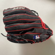 Wilson A450 11” Infield Youth Baseball Glove LHT BLACK RED - £18.50 GBP
