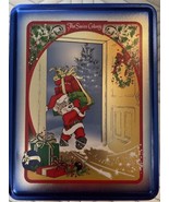 The Swiss Colony Metal Tin Christmas Cat Rectangular 5.5&quot; by 8&quot; Blue Metal - $112.14 MXN