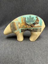 Jr Whiterock - Navajo Sand Art Bear Pottery - Beautiful Piece - Signed - $187.00