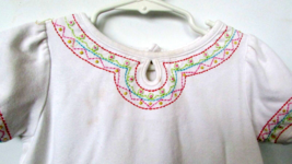 BABY CONNECTION 18 mos. white w/colorful embroidery trim (baby -side) - $2.10