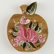 Wooden Apple Hand Painted Flowers Home Decor