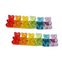 2pc Rainbow Bear Hair Clip Candy Gummy Bears Colorful 2.36&quot; Barrettes New - $12.00