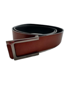 New TUMI men&#39;s 36 belt reversible leather brown to black gunmetal buckle... - £78.66 GBP