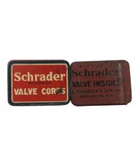 2 Vintage Schrader Tire Valve Cores Tins - $19.39