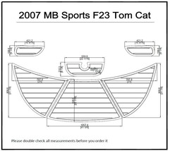 2007 MB Sports F23 Tom Cat Swim Platform Pad 6mm Boat EVA Teak Decking 1/4&quot; 6mm - £181.64 GBP