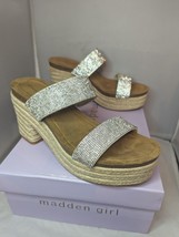 MaddenGirl Womens Emerson Platform Sandals Chunky BlockHeels Espadrille Shoes6.5 - £43.86 GBP