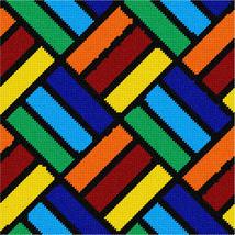 Pepita needlepoint kit: Colorful Weave, 9&quot; x 9&quot; - £59.21 GBP+