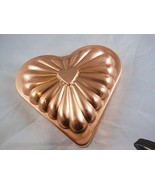 Vintage Copper Mold Valentines Day Jello heart Mold Copper &amp; Tin 6 inch - $19.00 CAD