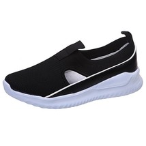 Breathable Knitting Sneakers Women Summer Slip-on Hollow Out Non-slip Flats Woma - £21.76 GBP