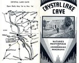 Crystal Lake Cave Brochure Dubuque Iowa 1950&#39;s - $14.83