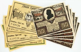 1921 Germany Uncirculated Notgeld Money 12pc - Artern &amp; Schopfheim - £77.84 GBP