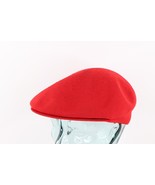 Vintage 90s Kangol Streetwear Woven Newsboy Cabbie Tropic Hat Cap Red Small - $61.35 CAD