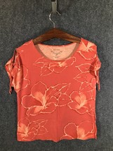 Sonoma Blouse Womens Size Large Multicolor Tie Sleeves Short Sleeve - $8.38