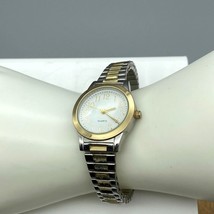 Accutime Watch Silver Gold Toned Quartz Ladies New Battery - $25.16