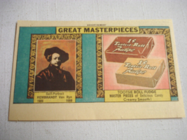1963 Color Ad Tootsie Roll Fudge Great Masterpieces Rembrandt Self-Portrait - $7.99