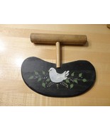 BLACK WOODEN CHOPPER COUNTRY KITCHEN COLLECTIBLE DECORATION BIRD - £7.07 GBP