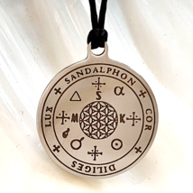 Arcángel Sandalphon Colgante Sigil Collar Corded Angel Talisman Amulet Seal - £8.74 GBP