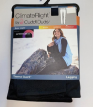 Climate Right Cuddl Duds Womens Medium Thermal Guard Leggings Black Base Layer - $19.75