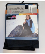 Climate Right Cuddl Duds Womens Medium Thermal Guard Leggings Black Base... - £15.49 GBP