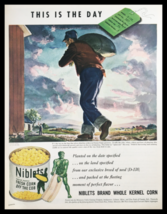 1945 Niblets Fresh Corn Off The Cob Vintage Print Ad - £11.12 GBP