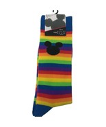Disney Unisex Mickey Mouse Rainbow Crew Socks (Size 6.5-12) - $19.35