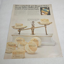 Bisquik Biscuits Fluffier than Scratch Scale Weights Vintage Print Ad 1968 - £6.94 GBP