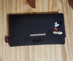 Disney Store Mickey Mouse Embroidered Black Clutch Wallet - $14.97