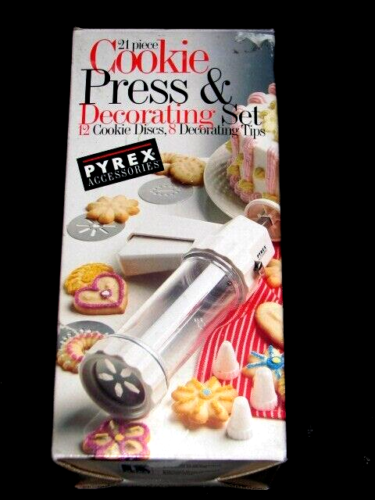 Decorating Set and cookie press vintage Pyrex - $20.79