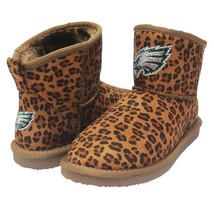 Philadelphia Eagles NFL Licensed Women&#39;s Leopard Print Bling Boot by Love Cuce 9 - £34.99 GBP