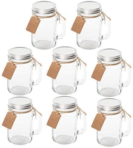 8 Pack Mason Jars with Handle Lids with Chalkboard Labels and Tin Lids 16 OZ for - £22.79 GBP