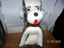Vintage Carnival stuffed cloth dog w/vinyl ears 12" Scottie Dog? - $29.99
