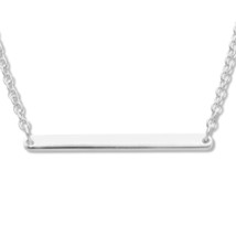 Sterling Silver Small Bar Necklace - £29.11 GBP