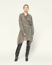 Isabel Marant Etoile Pamela Imprimé Floral Coton Ruche Drapé Robe Courte... - $119.26