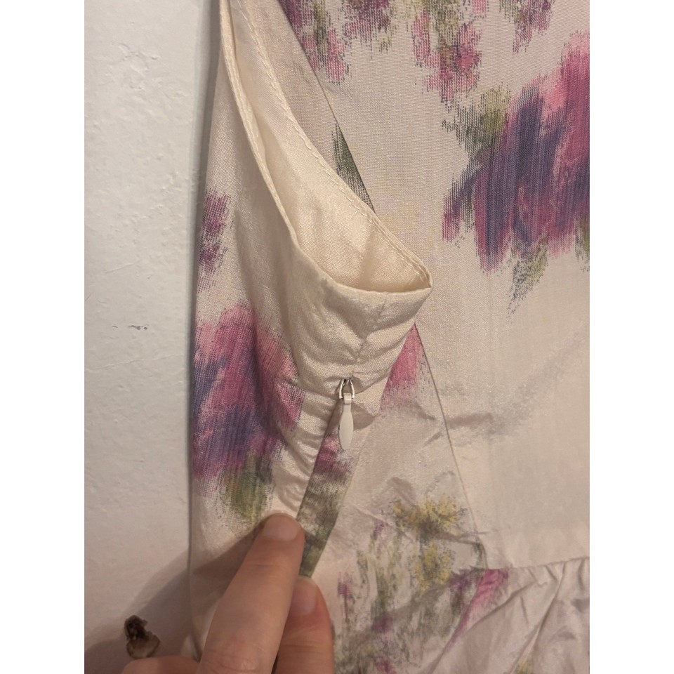 Theory Watercolor Floral Dress 12 Sleeveless Feminine Wedding Guest Spring Item image 6