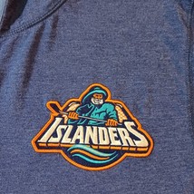 Mitchell & Ness ISLANDERS Women's Blue 1/4 Button Hoodie Pullover Sweatshirt M image 4