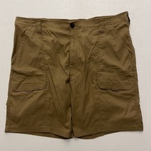 Wrangler Outdoor 40 x 8&quot; Khaki Gusseted Hiking Outdoor Flex Cargo Shorts - £21.55 GBP