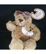 Mommy and Me Brown Teddy Bear Baby Plush Stuffed Animal March Of dimes M... - £13.23 GBP