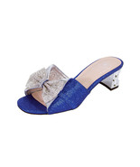  FLORAL Farrah Women Wide Width Block Heel Slip-On  Party Wedding Sandals  - $59.95